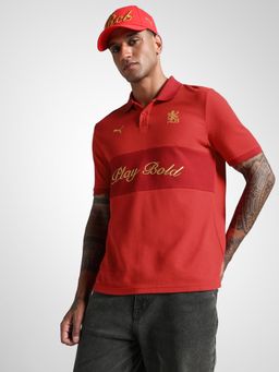 Puma - X Rcb Mens Retro Red Polo T-Shirt