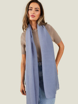 Accessorize London - Blue Solid Polyester Scarf