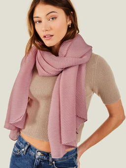 Accessorize London - Pink Solid Polyester Scarf