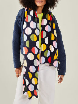 Accessorize London - Multi-Color Polka Dots Synthetic Scarf