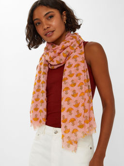 Accessorize London - Pink Printed Polyester Scarf