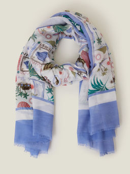 Accessorize London - Multi-Color Printed Polyester Scarf