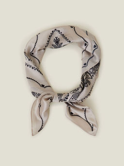 Accessorize London - Beige Printed Polyester Scarf