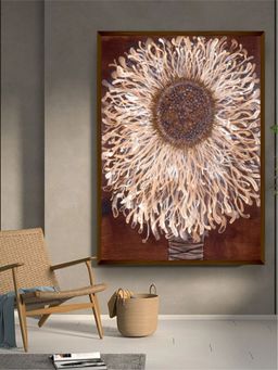 The Art House - Brown White Abstract Wall Art