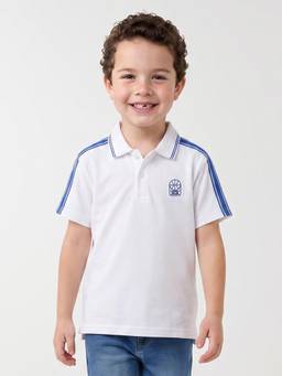 United Colors of Benetton - Boys White Pure Cotton Polo T-shirt