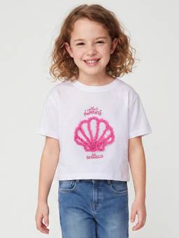 United Colors of Benetton - Girls White Pure Cotton T-Shirt