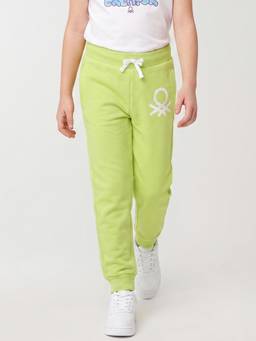 United Colors of Benetton - Girls Green Cotton Blend Joggers