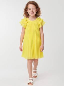 United Colors of Benetton - Girls Yellow Polyester Dress