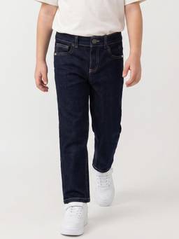 United Colors of Benetton - Boys Navy Blue Cotton Blend Jeans