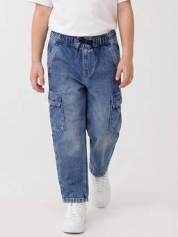 United Colors of Benetton - Boys Blue Pure Cotton Cargo