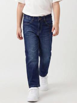 United Colors of Benetton - Boys Navy Blue Cotton Blend Jeans