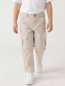 United Colors of Benetton - Boys Beige Pure Cotton Cargo