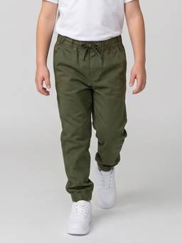 United Colors of Benetton - Boys Olive Pure Cotton Joggers