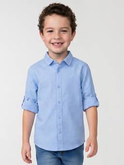 United Colors of Benetton - Boys Navy Blue Pure Cotton Shirt