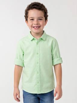 United Colors of Benetton - Boys Green Pure Cotton Shirt