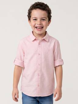 United Colors of Benetton - Boys Pink Pure Cotton Shirt