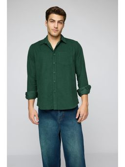 FREAKINS - Forest Green Mens Full Sleeves Corduroy Shirt