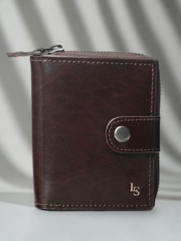 Louis Stitch - Men Brunette Brown Spanish Leather Bifold Wallet