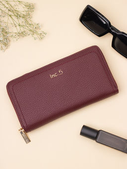 Inc.5 - Women's Red Casual Textured Wallet