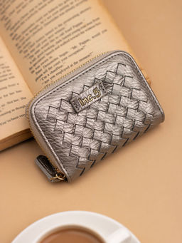 Inc.5 - Women's Grey Textured Pattern Wallet