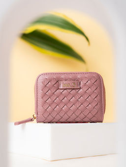 Inc.5 - Women's Pink Casual Textured Wallet