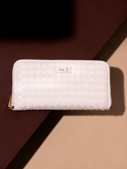 Inc.5 - Women's Beige Casual Textured Wallet