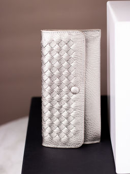Inc.5 - Women's Grey Casual Textured Wallet