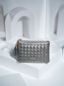 Inc.5 - Women's Grey Casual Textured Pattern Wallet