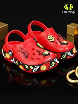 HOPPA - Kids Red Super Star Clogs