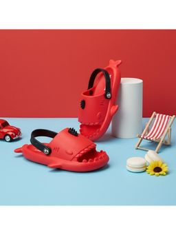 HOPPA - Kids Red Baby Shark Clogs