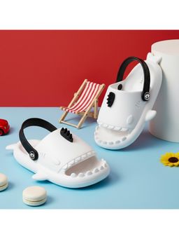HOPPA - Kids White Baby Shark Clogs