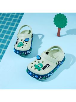 HOPPA - Kids Green Octo Clogs