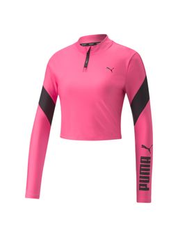 Puma - Fit Eversculpt 1/4 Zip Women Pink T-shirts