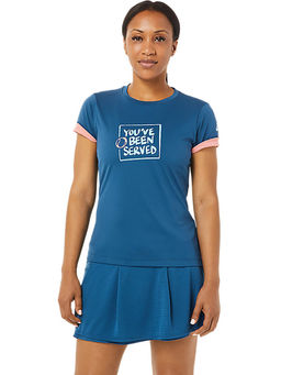 ASICS - Court Graphic Tee Blue Women Tennis T-shirts