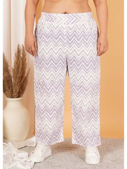 Indietoga - Plus Size Lavender Striped Cotton Pyjama