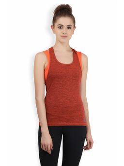 Alcis - Women Orange Solid Tank Top