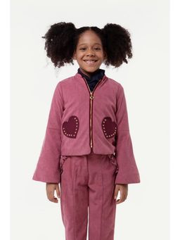One Friday - Girls Pink Polyester Jacket