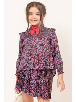 One Friday - Girls Multi Animal Printed Top