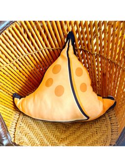 Indigifts - Brown Samosa Shaped Decorative Cushion