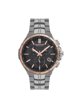 Quantum - Titanium Chronograph Black Round Dial Mens Watch - Ttg912.550