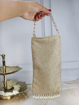 Soho Boho Studio - Gold Shimmer Phone Polti Bag
