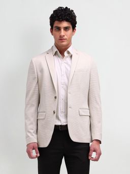 Arrow - Stripes Beige Full Sleeves Blazer