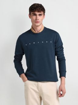 Arrow Sports - Typography Blue Full Sleeves Crew Neck Sweatshirt