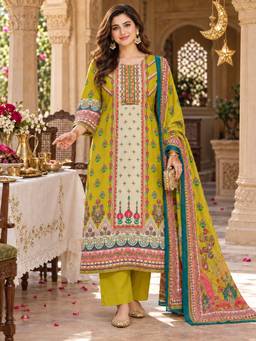 BERRYLICIOUS - Rust Printed Straight Kurta with Pant and Dupatta Set