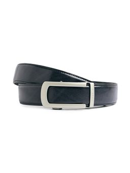 CAZZANO - Men Formal Slider Buckle Grey Leather Belt