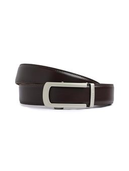 CAZZANO - Men Formal Slider Buckle Brown Leather Belt