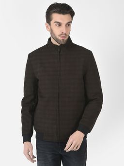 CRIMSOUNE CLUB - Men Brown Checkered Jacket