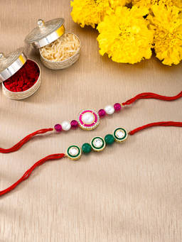Peora - Traditional Legacy of Rakshabandhan with Kundan & Pearl Rakhi