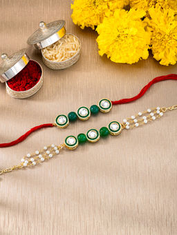 Peora - Traditional Legacy of Rakshabandhan with Kundan Rakhi for Bhaiya Bhabhi