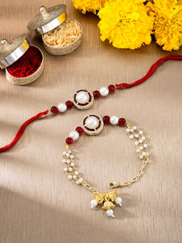Peora - Traditional Legacy of Rakshabandhan with Pearl Rakhi for Bhaiya Bhabhi
